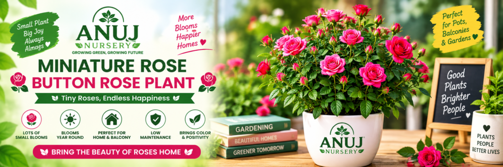 Miniature Rose Button Rose Plant Care & Benefits 