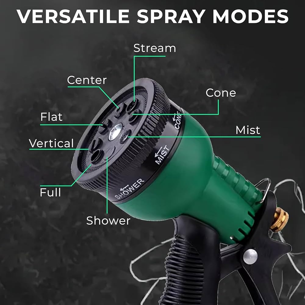 π¦ 8 Pattern Water Spray Gun β Heavy Duty Garden Hose Nozzle - Image 2