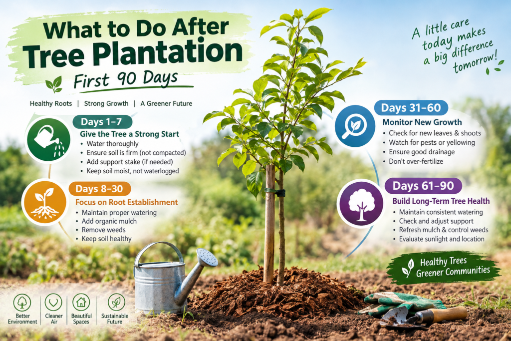 First 90 days tree plantation care guide