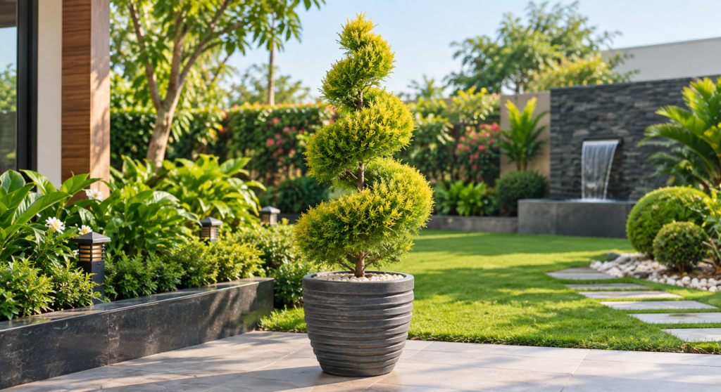 Golden Casuarina Topiary ornamental plant for garden landscaping