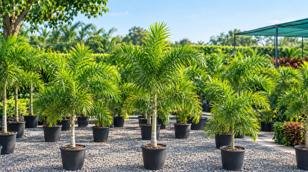 Foxtail Palm tree with lush green fronds for premium landscaping