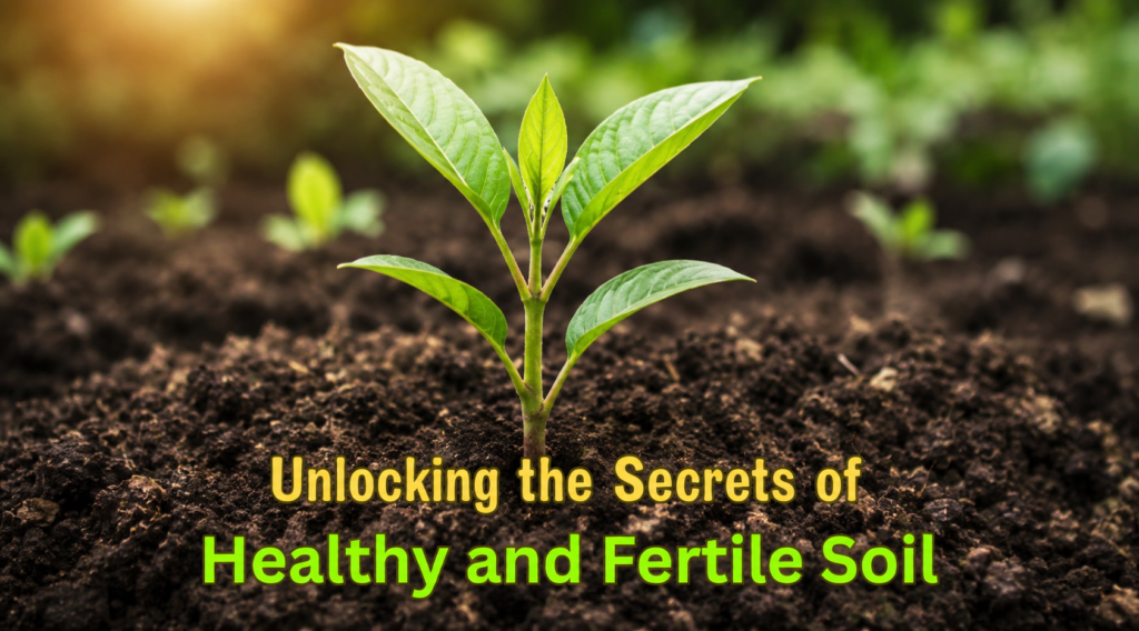 Healthy plant growing in fertile soil.
