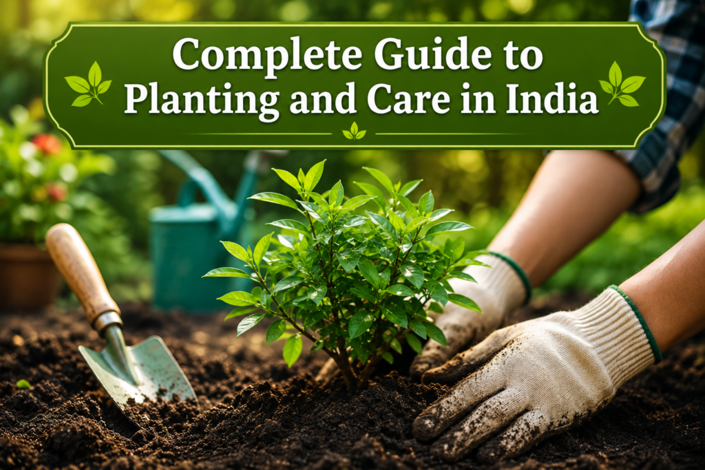 Planting and plant care guide in India.