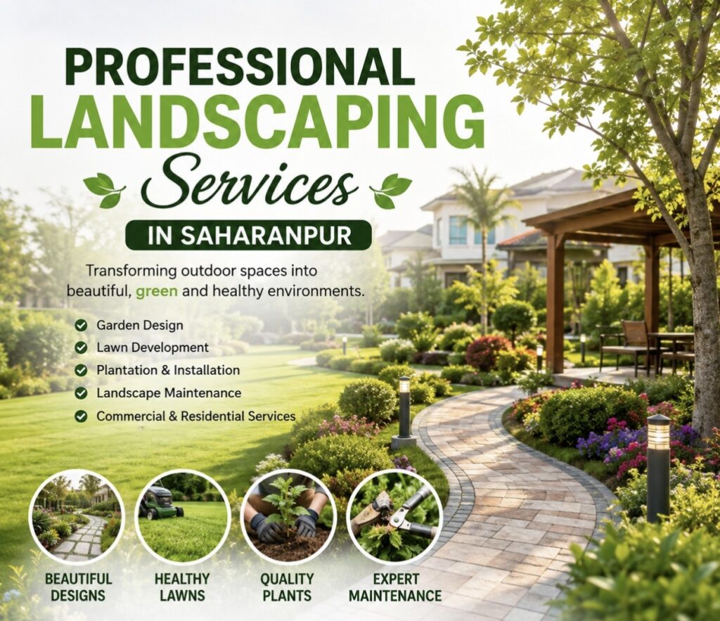 Professional landscaping services in Saharanpur.
